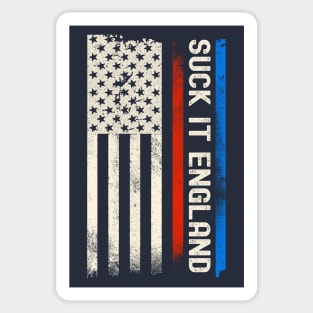 Suck It England American Flag Sticker